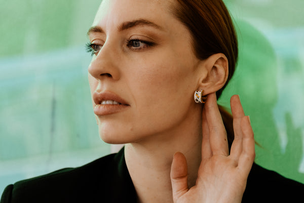 【TATIANA】Glow Pretzel Heart EarJacket Earring EC3081 Designer fashion, Seoul-fully created | W Concept