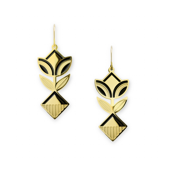 [TANI by MINETANI] 韓国☆Sophia Unbalance drop Earrings Rhinestone/Metallic Cord Mix Gumball Drop Earrings