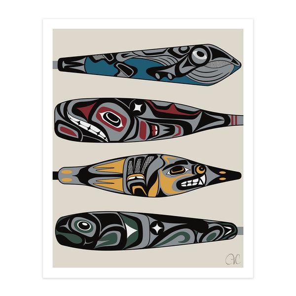 【サザビーズ落札商品】Richard J Smith 1994 「SALMON」 Salish Waters Fine Art Print – Eighth Generation