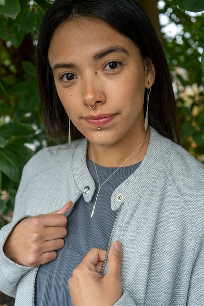 Silver Paddle Earrings Eighth Generation
