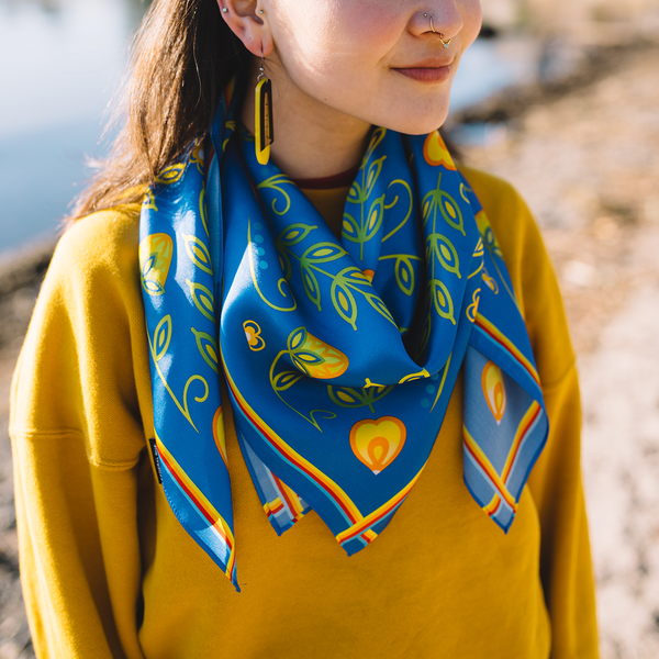 ミューラルmurral ice flower embroidery scarf ミューラルmurral ice flower embroidery scarf ミューラル