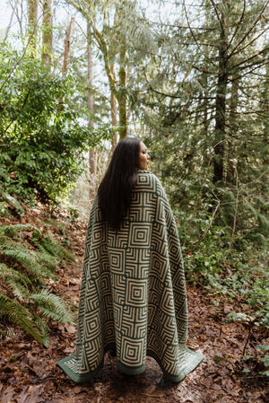 Ancestral Echoes Wool Blanket