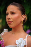 Bridal model wearing earrings