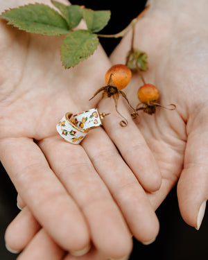 Fierce Heart Mini Hoop Earrings